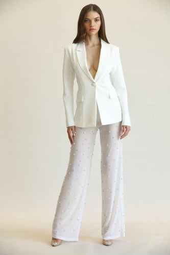 White Beaded Suit